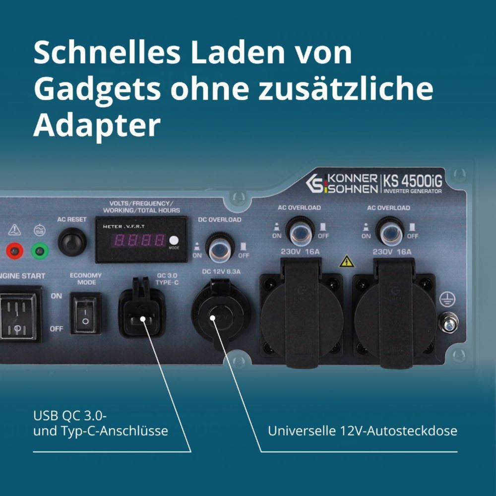 Produktbild Könner & Söhnen Dual Fuel-Inverter-Generator KS 4500iG bild 10