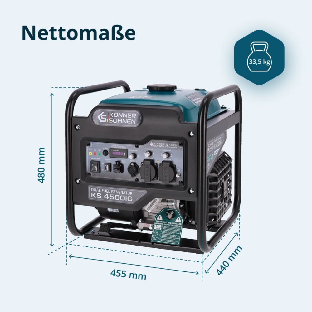 Produktbild Könner & Söhnen Dual Fuel-Inverter-Generator KS 4500iG bild 11