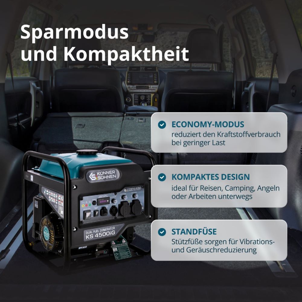 Produktbild Könner & Söhnen Dual Fuel-Inverter-Generator KS 4500iG bild 9