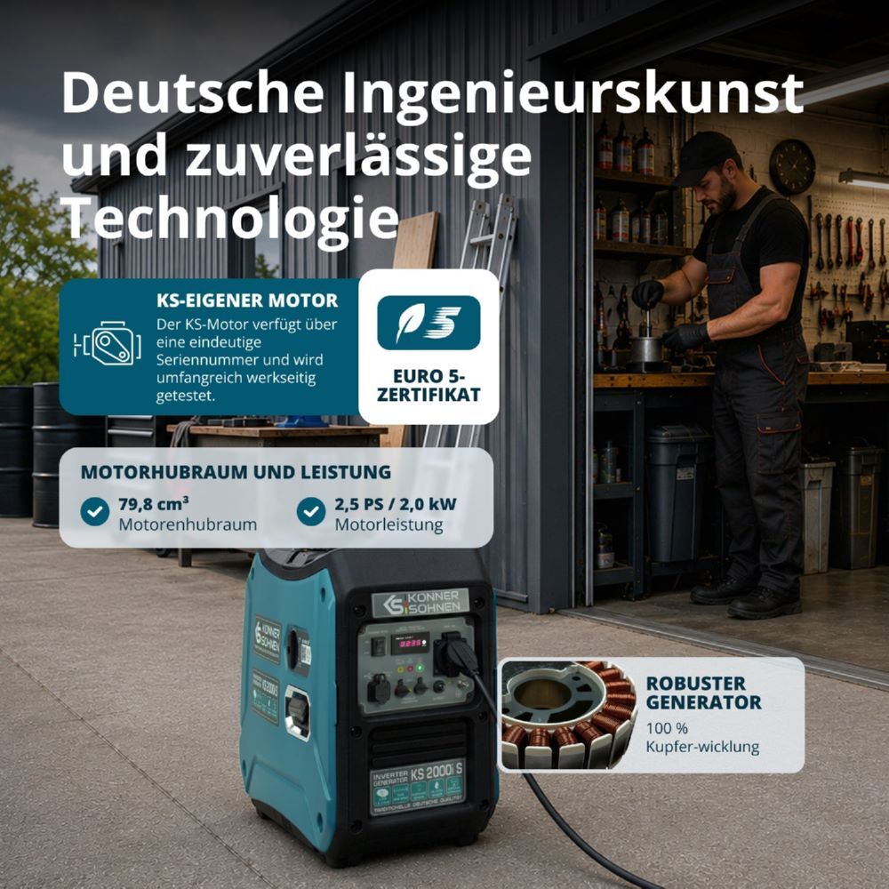 Produktbild Könner & Söhnen Inverter-Generator KS 2000i S bild 6