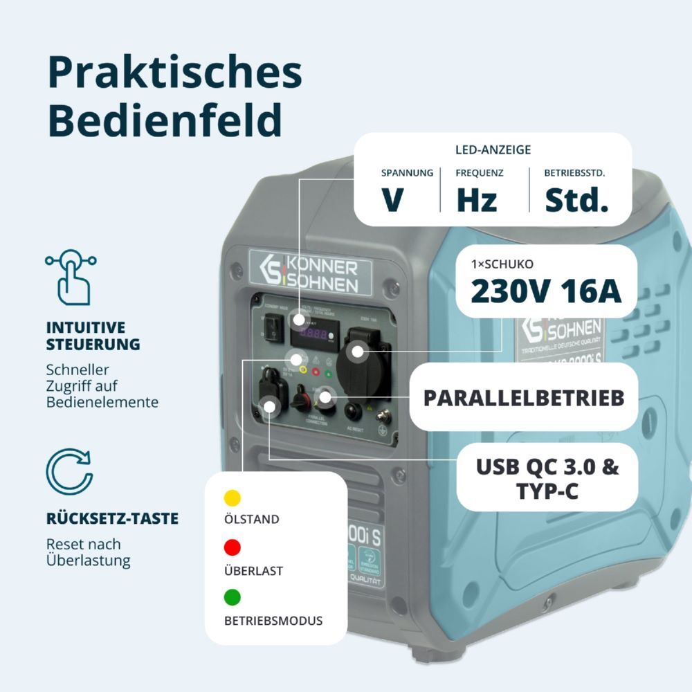 Produktbild Könner & Söhnen Inverter-Generator KS 2000i S bild 7