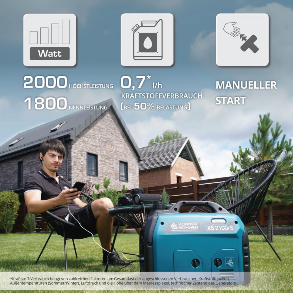 Produktbild Könner & Söhnen Inverter-Generator KS 2100i S bild 2