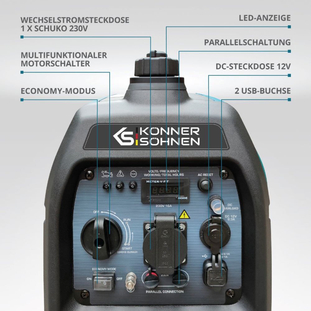 Produktbild Könner & Söhnen Inverter-Generator KS 2100i S bild 3