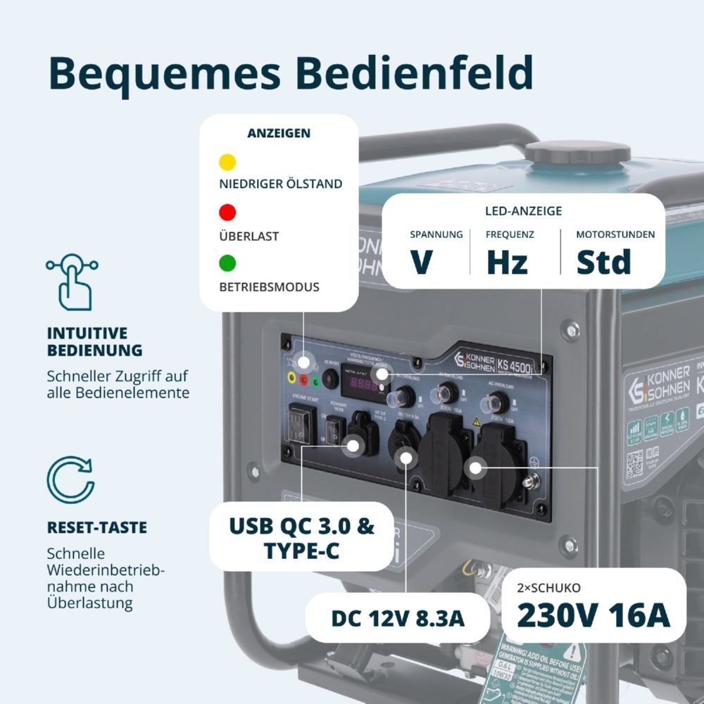 Produktbild Könner & Söhnen Inverter-Generator KS 4500i bild 7
