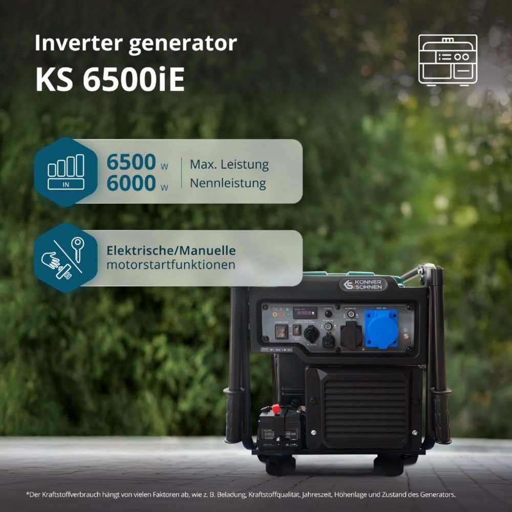 Produktbild Könner & Söhnen Inverter Generator KS 6500iE bild 2