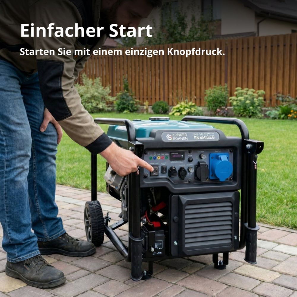 Produktbild Könner & Söhnen Inverter Generator KS 6500iEG (Benzin/Gas) bild 5
