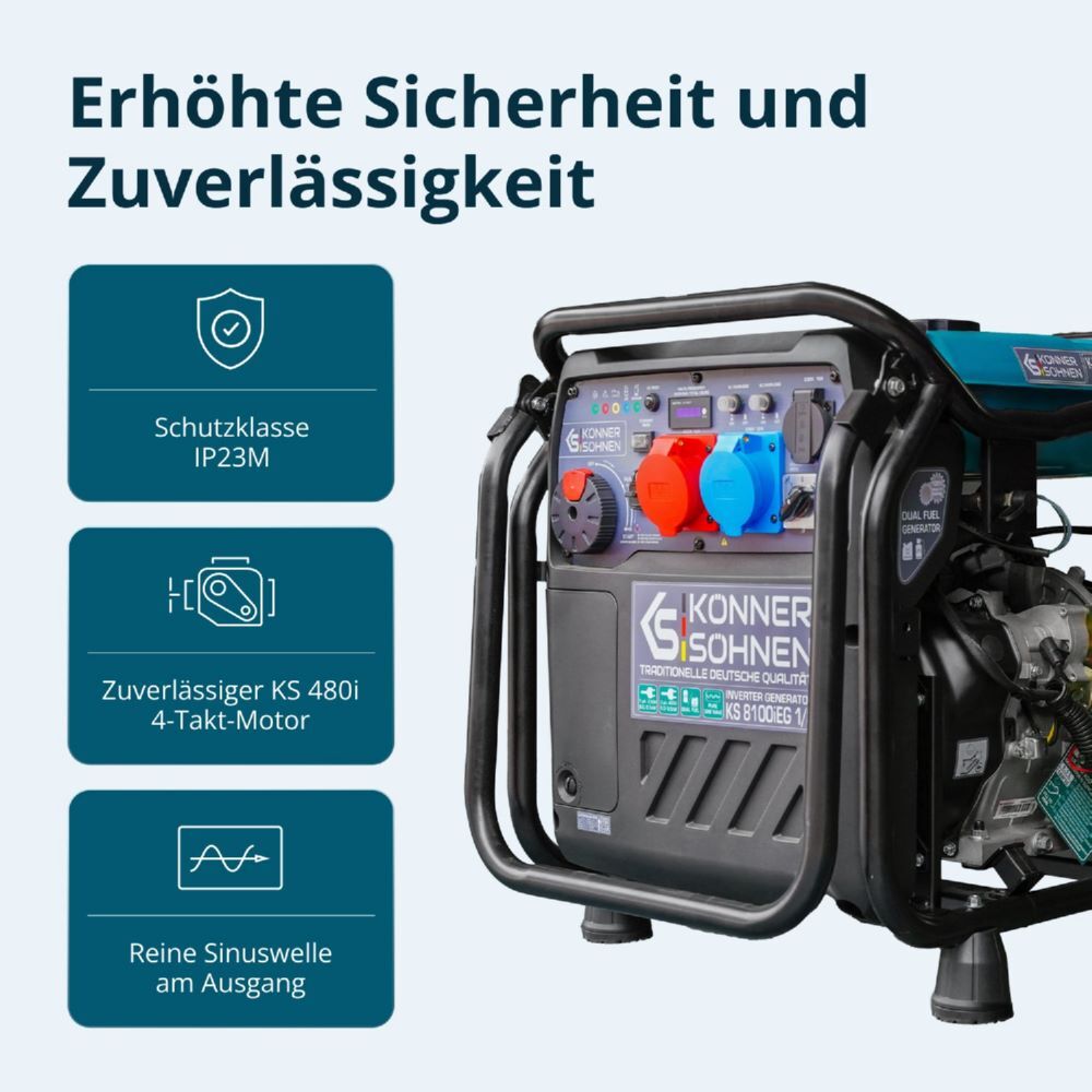 Produktbild Könner & Söhnen Inverter-Generator KS 8100iEG 1/3 bild 6
