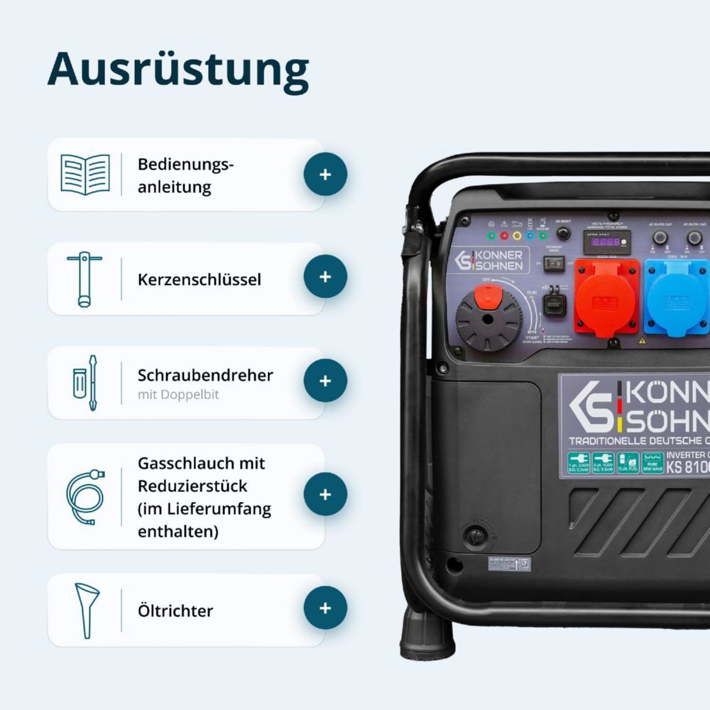 Produktbild Könner & Söhnen Inverter-Generator KS 8100iEG 1/3 bild 8