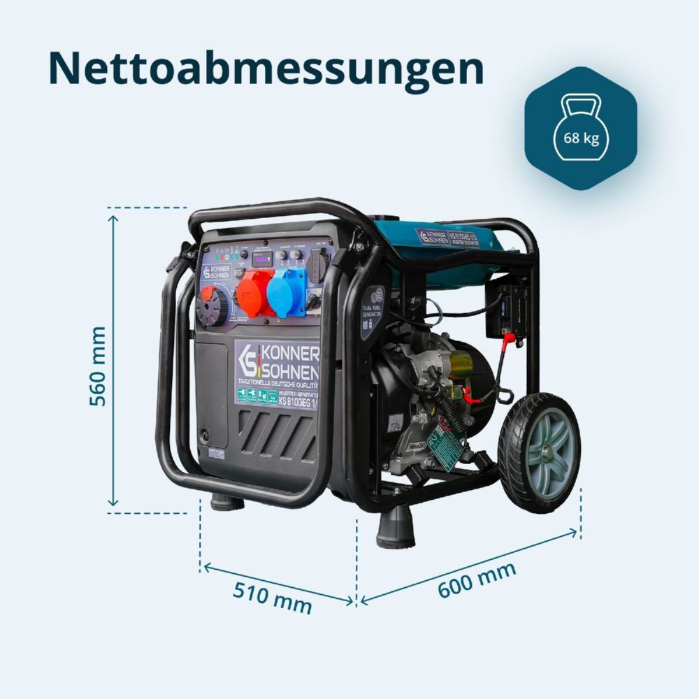 Produktbild Könner & Söhnen Inverter-Generator KS 8100iEG 1/3 bild 9