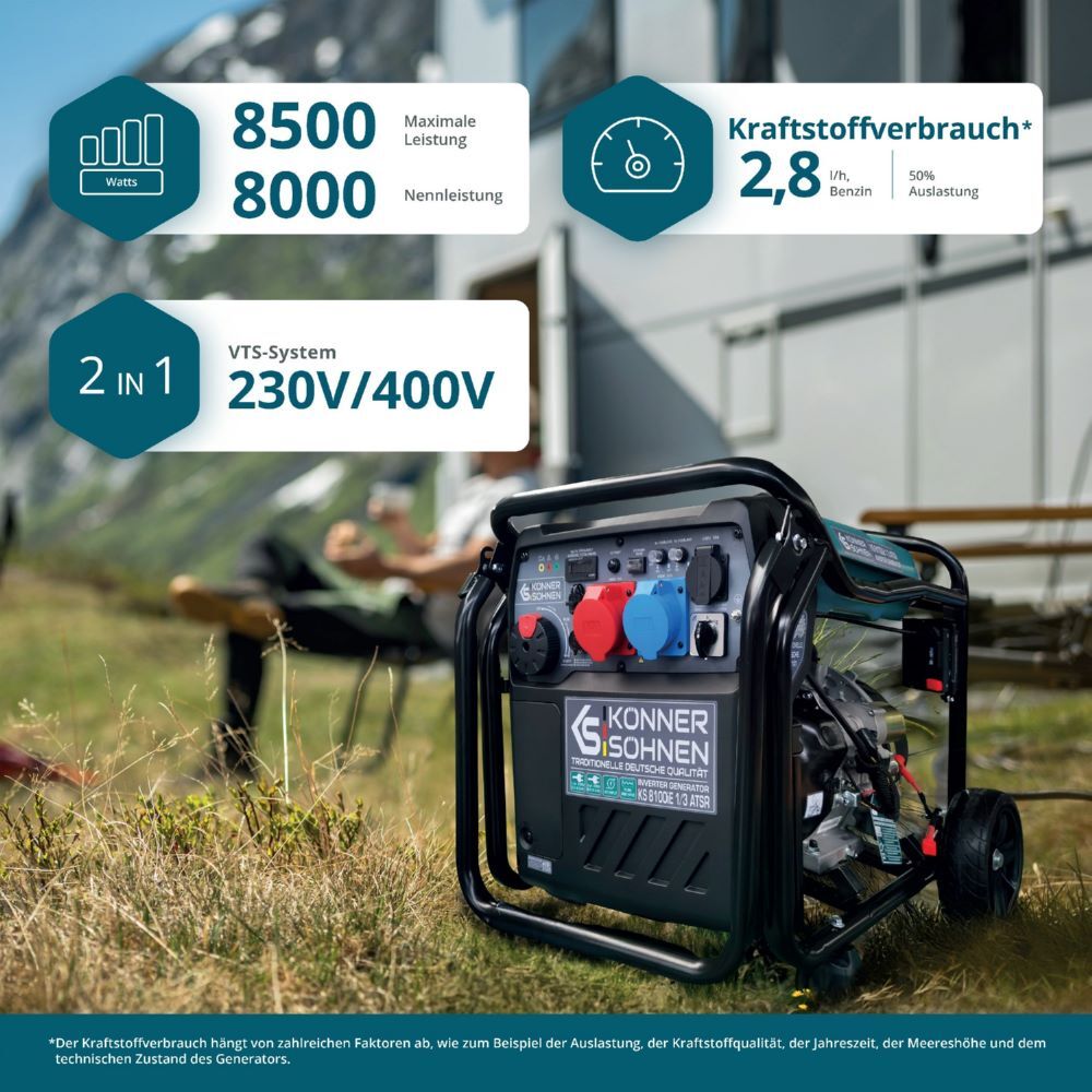 Produktbild Könner & Söhnen Inverter-Stromerzeuger KS 8100iE 1/3 ATSR bild 4