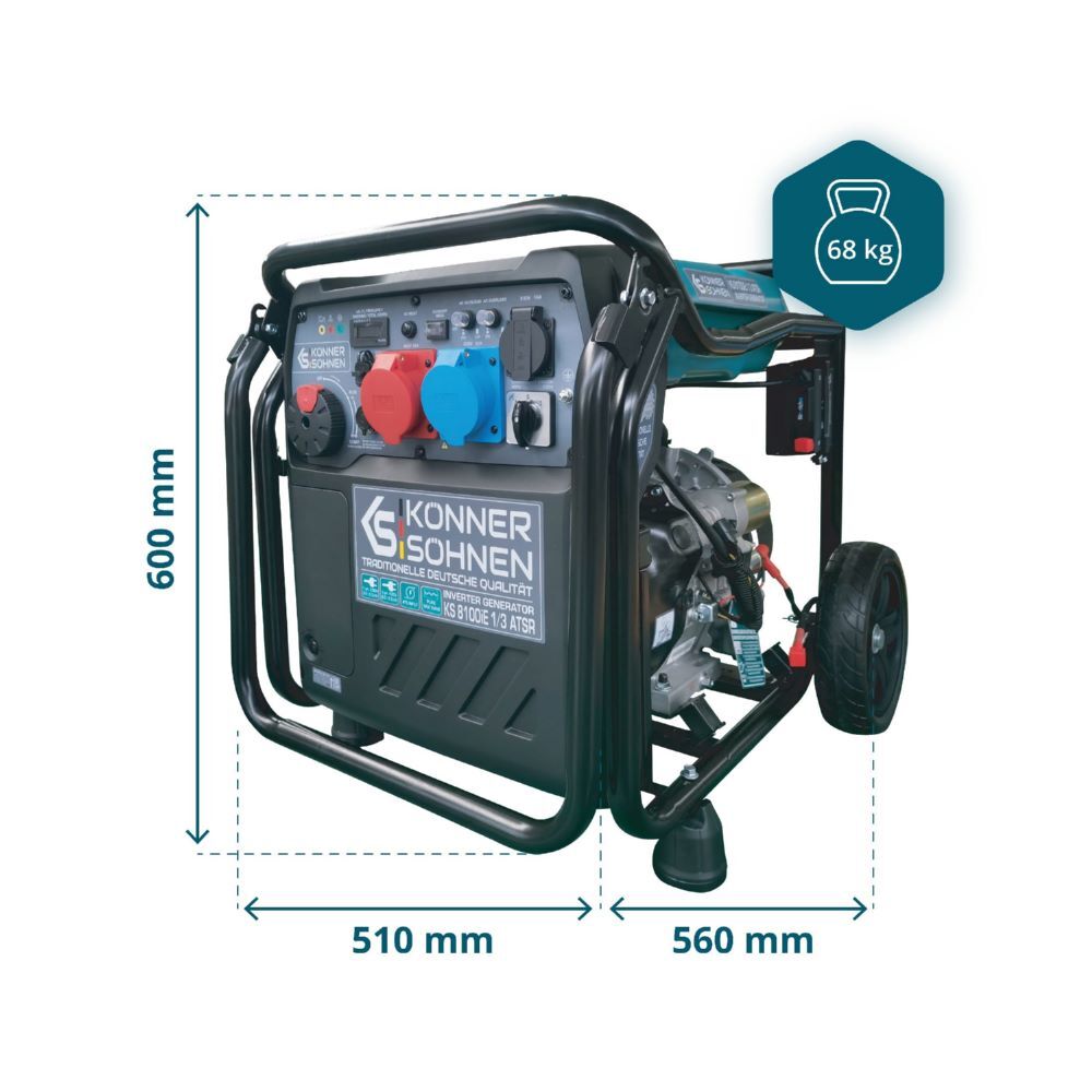 Produktbild Könner & Söhnen Inverter-Stromerzeuger KS 8100iE 1/3 ATSR bild 8