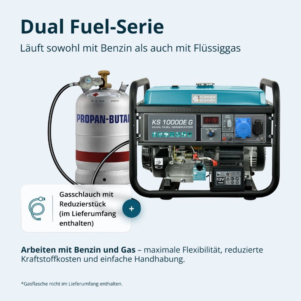 Produktbild Könner & Söhnen LPG/Benzin-Generator  KS 10000E G bild 10