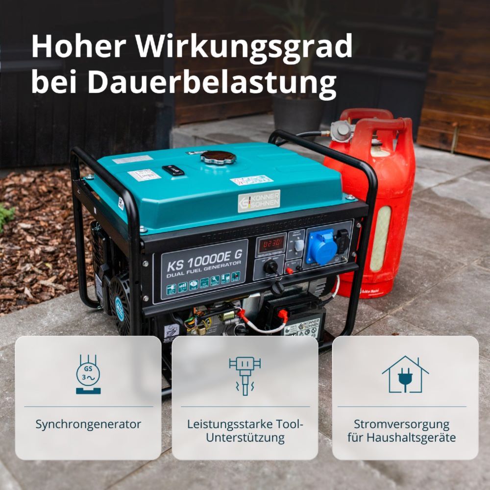 Produktbild Könner & Söhnen LPG/Benzin-Generator  KS 10000E G bild 11