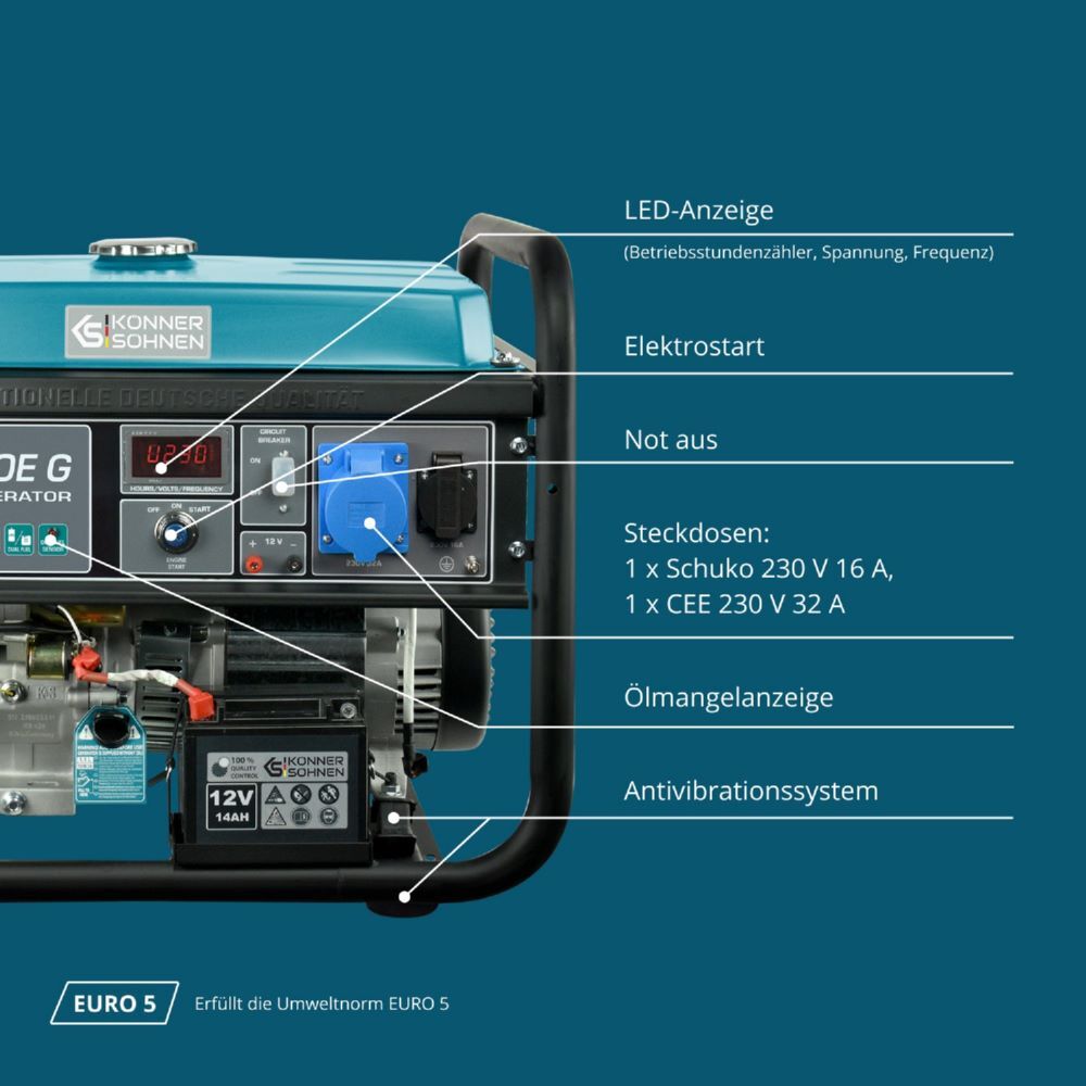Produktbild Könner & Söhnen LPG/Benzin-Generator  KS 10000E G bild 12