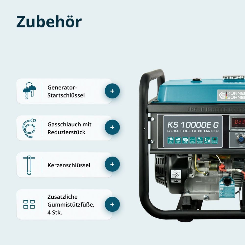 Produktbild Könner & Söhnen LPG/Benzin-Generator  KS 10000E G bild 14