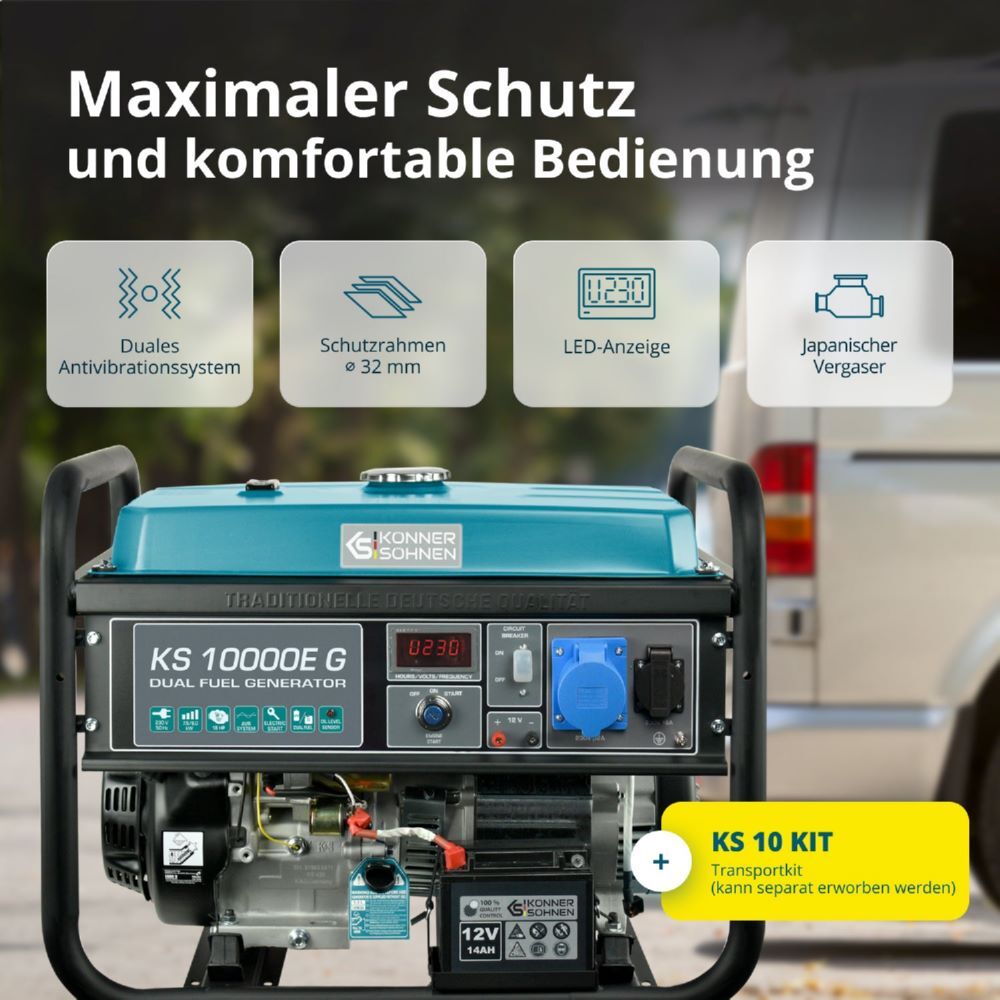 Produktbild Könner & Söhnen LPG/Benzin-Generator  KS 10000E G bild 15