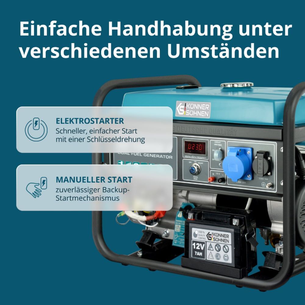 Produktbild Könner & Söhnen LPG/Benzin-Generator  KS 10000E G bild 9