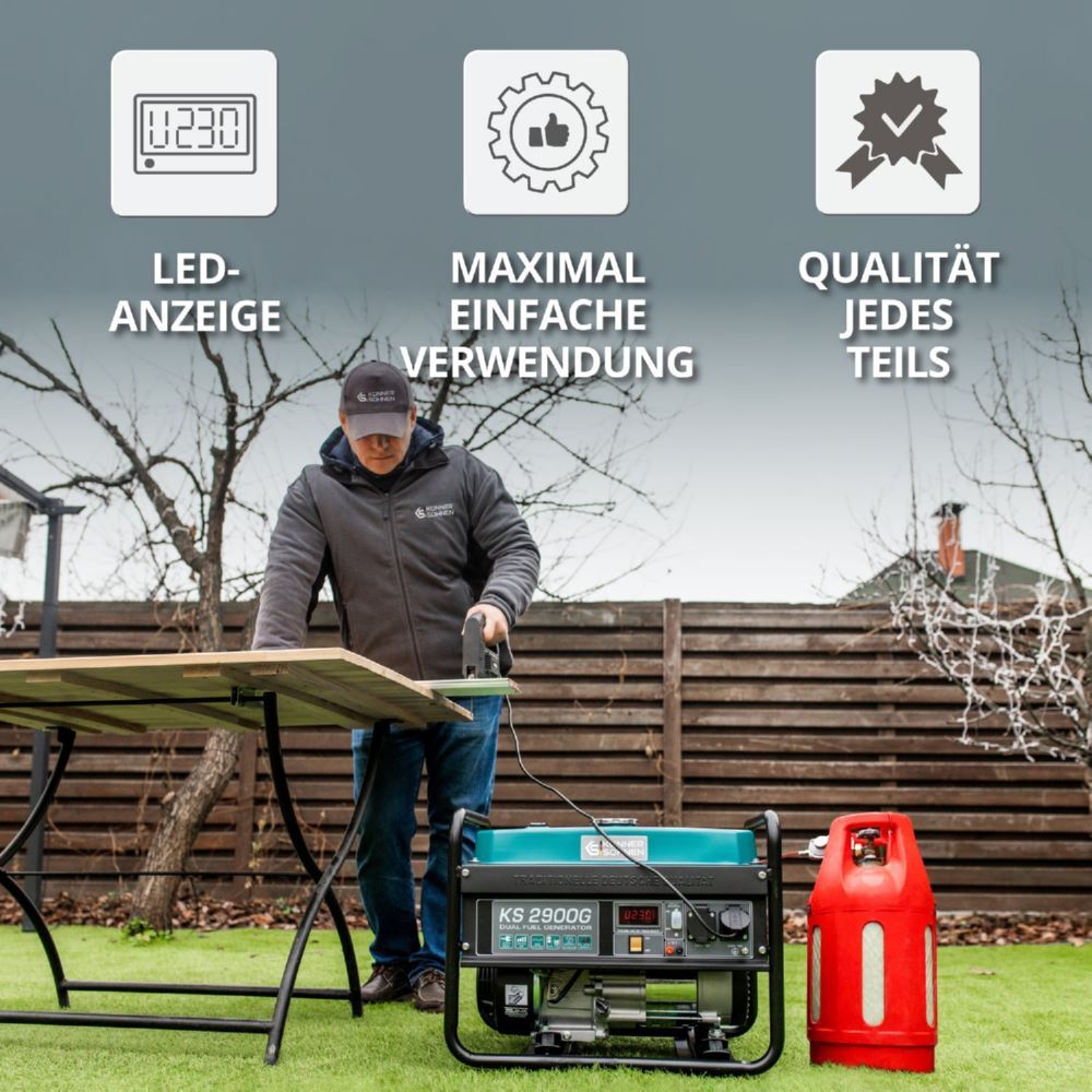 Produktbild Könner & Söhnen LPG/Benzin-Generator  KS 2900G bild 12