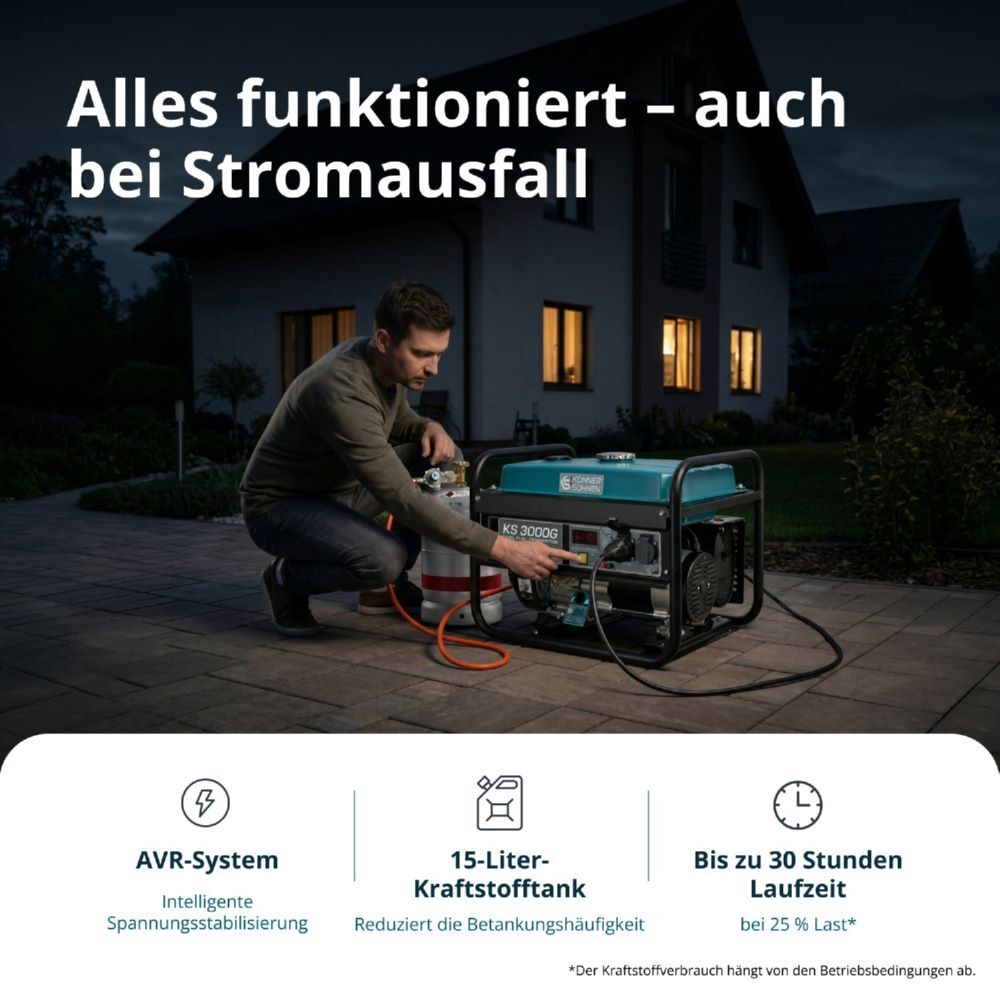 Produktbild Könner & Söhnen LPG/Benzin-Generator  KS 3000G bild 3