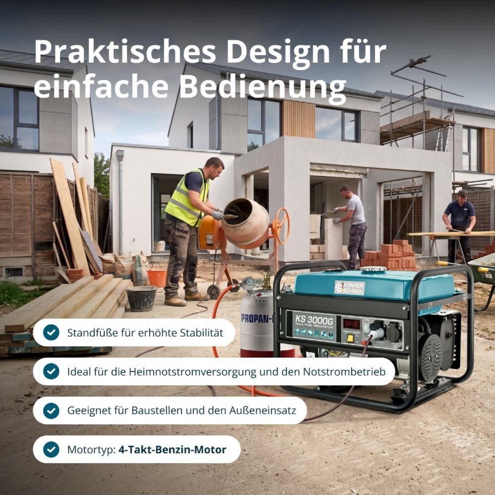 Produktbild Könner & Söhnen LPG/Benzin-Generator  KS 3000G bild 5