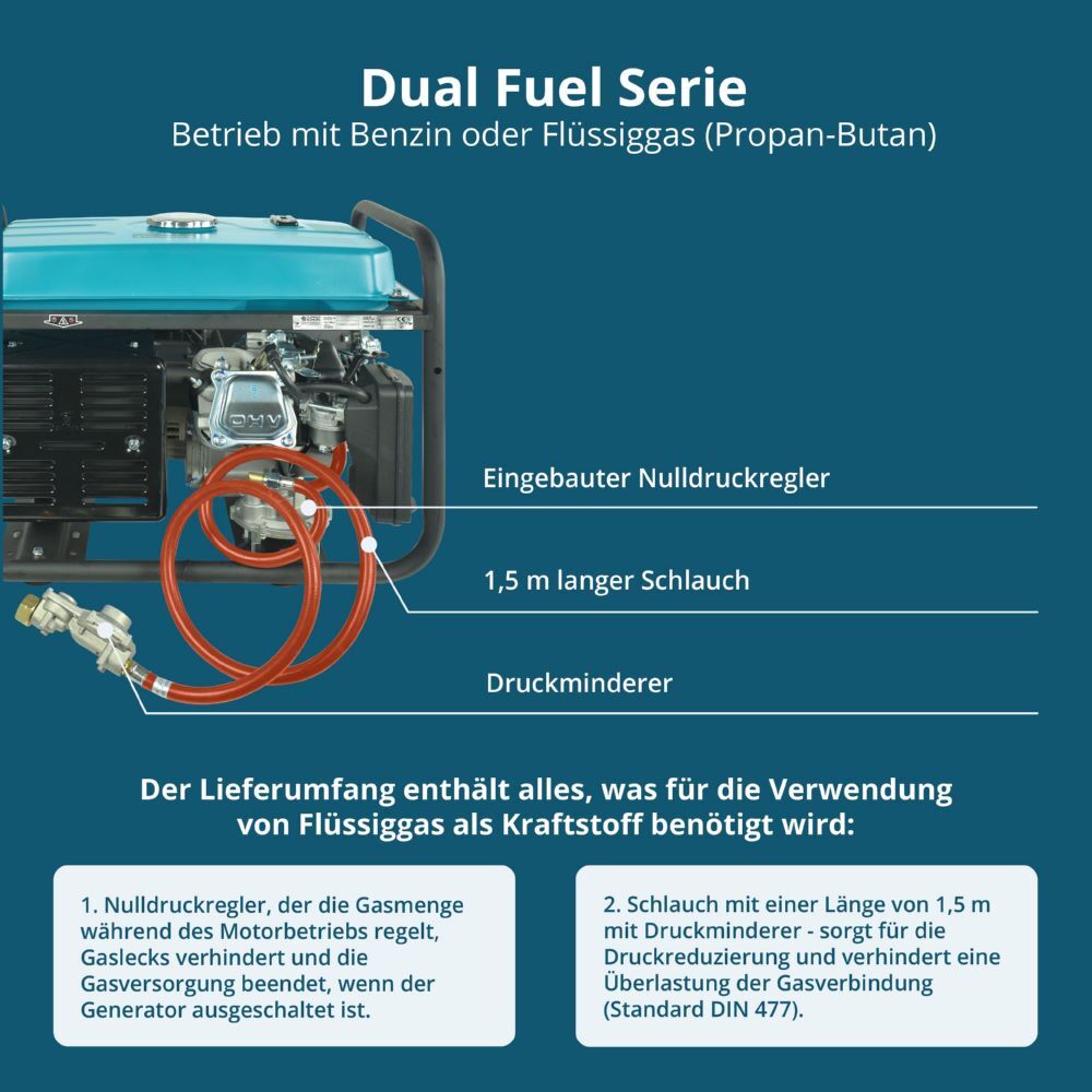 Produktbild Könner & Söhnen LPG/Benzin-Generator  KS 7000E G bild 4