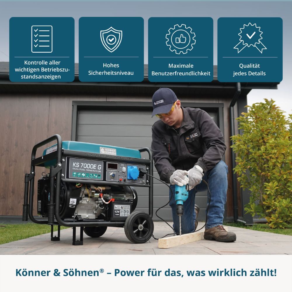 Produktbild Könner & Söhnen LPG/Benzin-Generator  KS 7000E G bild 7