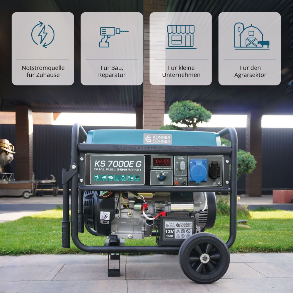 Produktbild Könner & Söhnen LPG/Benzin-Generator  KS 7000E G bild 9