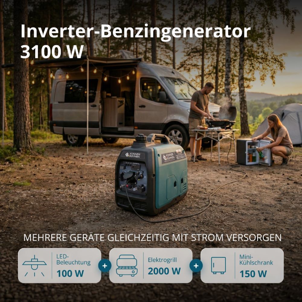 Produktbild Könner & Söhnen LPG/Benzin-Inverter-Generator KS 3100iG S bild 2