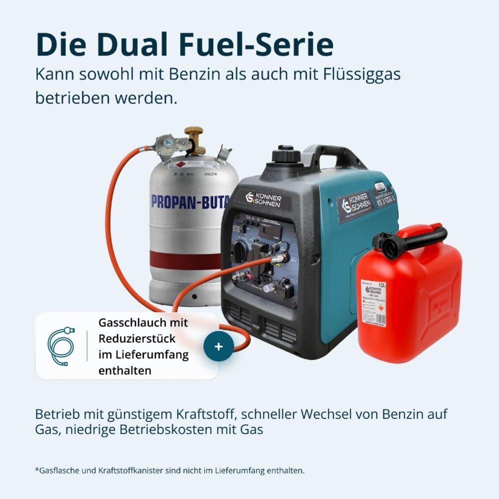 Produktbild Könner & Söhnen LPG/Benzin-Inverter-Generator KS 3100iG S bild 3