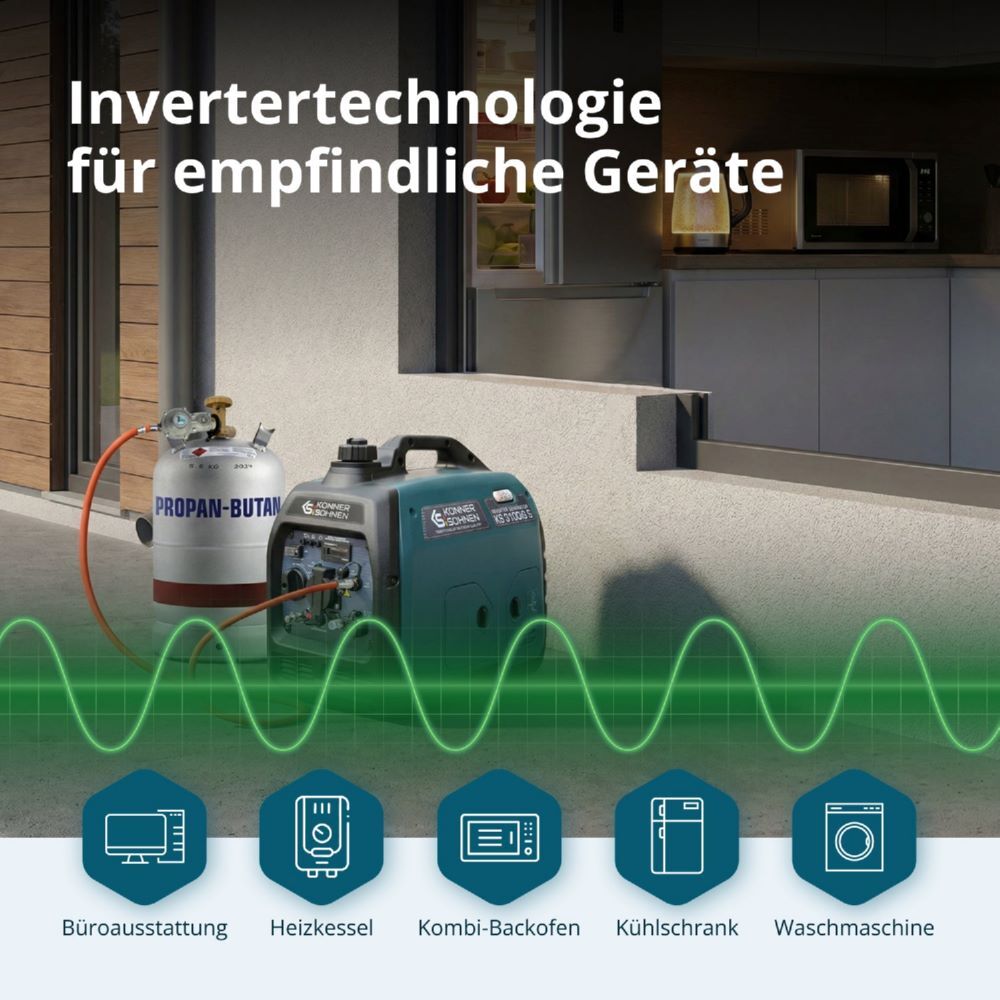 Produktbild Könner & Söhnen LPG/Benzin-Inverter-Generator KS 3100iG S bild 4