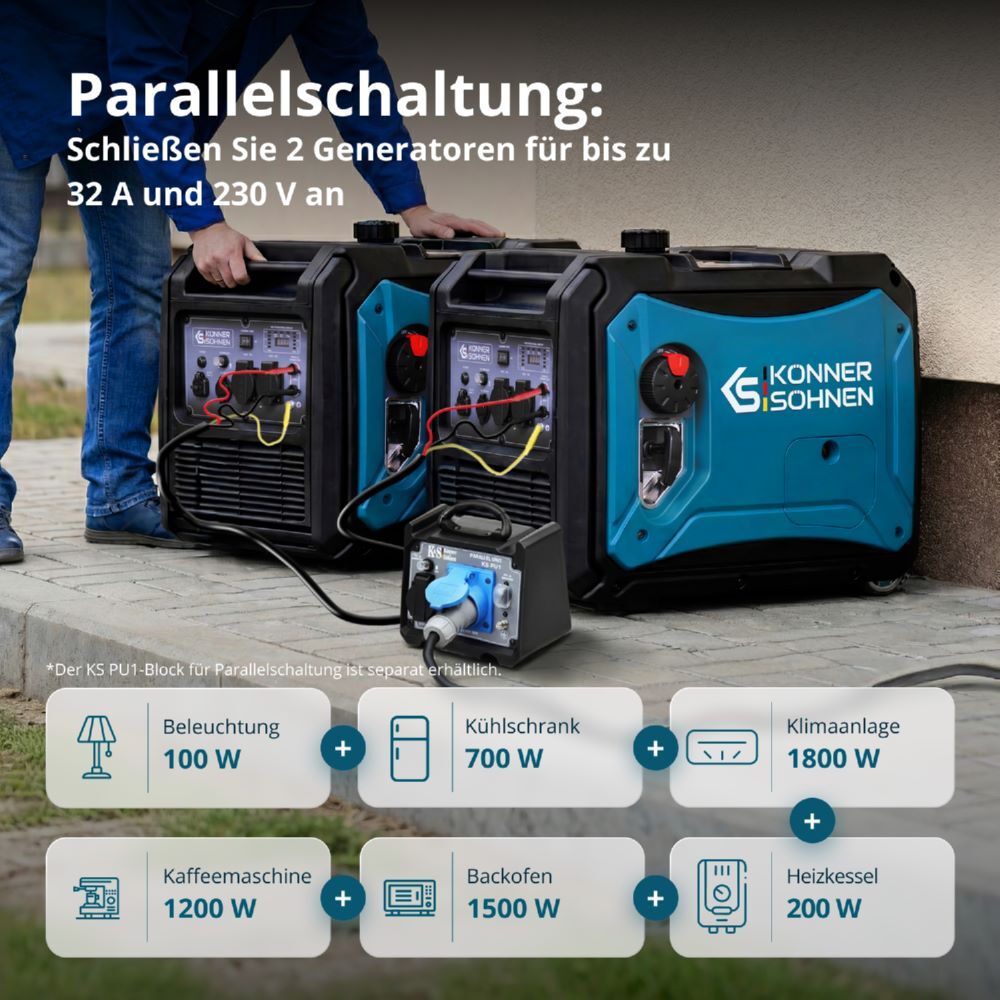 Produktbild Könner & Söhnen LPG/Benzin-Inverter-Generator KS 4000iEG S bild 11