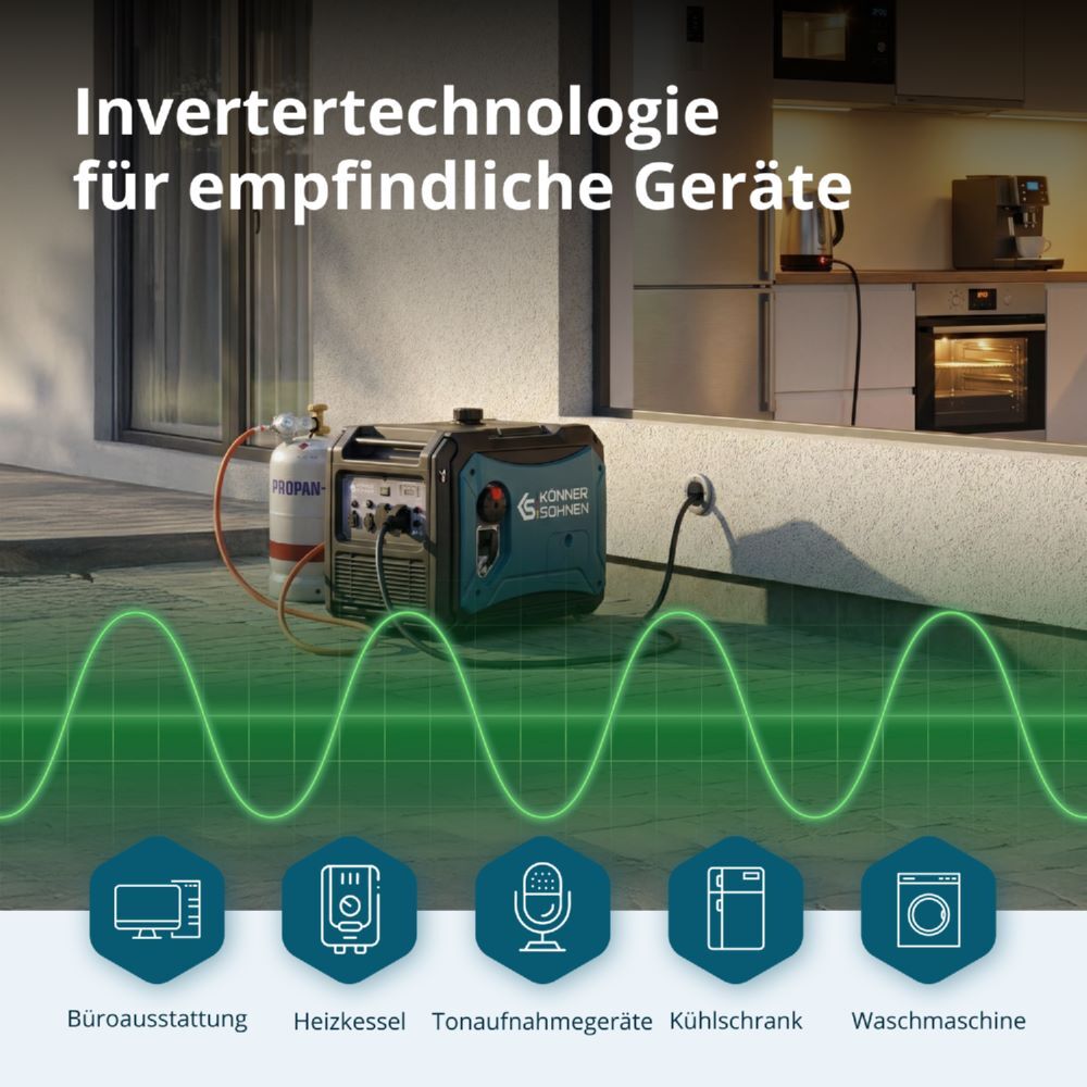 Produktbild Könner & Söhnen LPG/Benzin-Inverter-Generator KS 4000iEG S bild 14