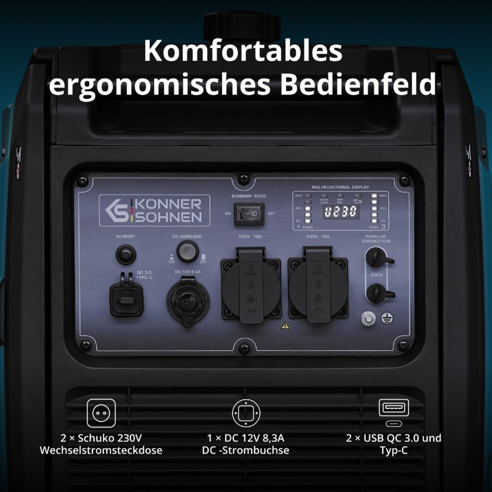 Produktbild Könner & Söhnen LPG/Benzin-Inverter-Generator KS 4000iEG S bild 15