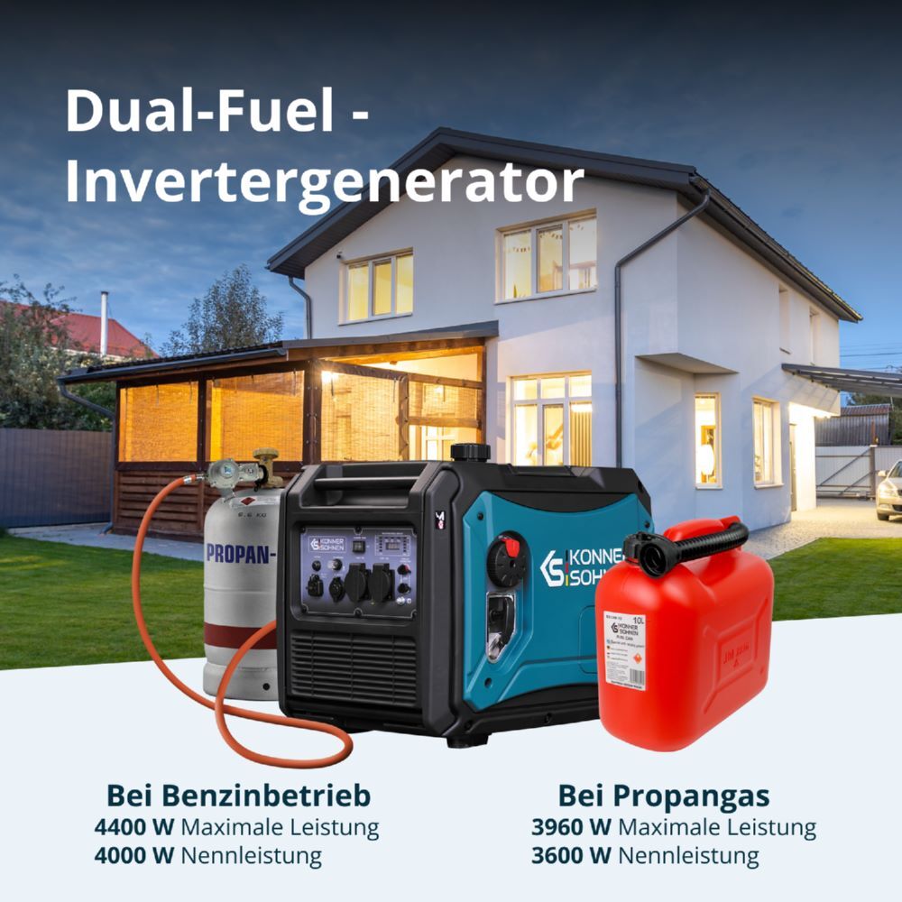 Produktbild Könner & Söhnen LPG/Benzin-Inverter-Generator KS 4000iEG S bild 6