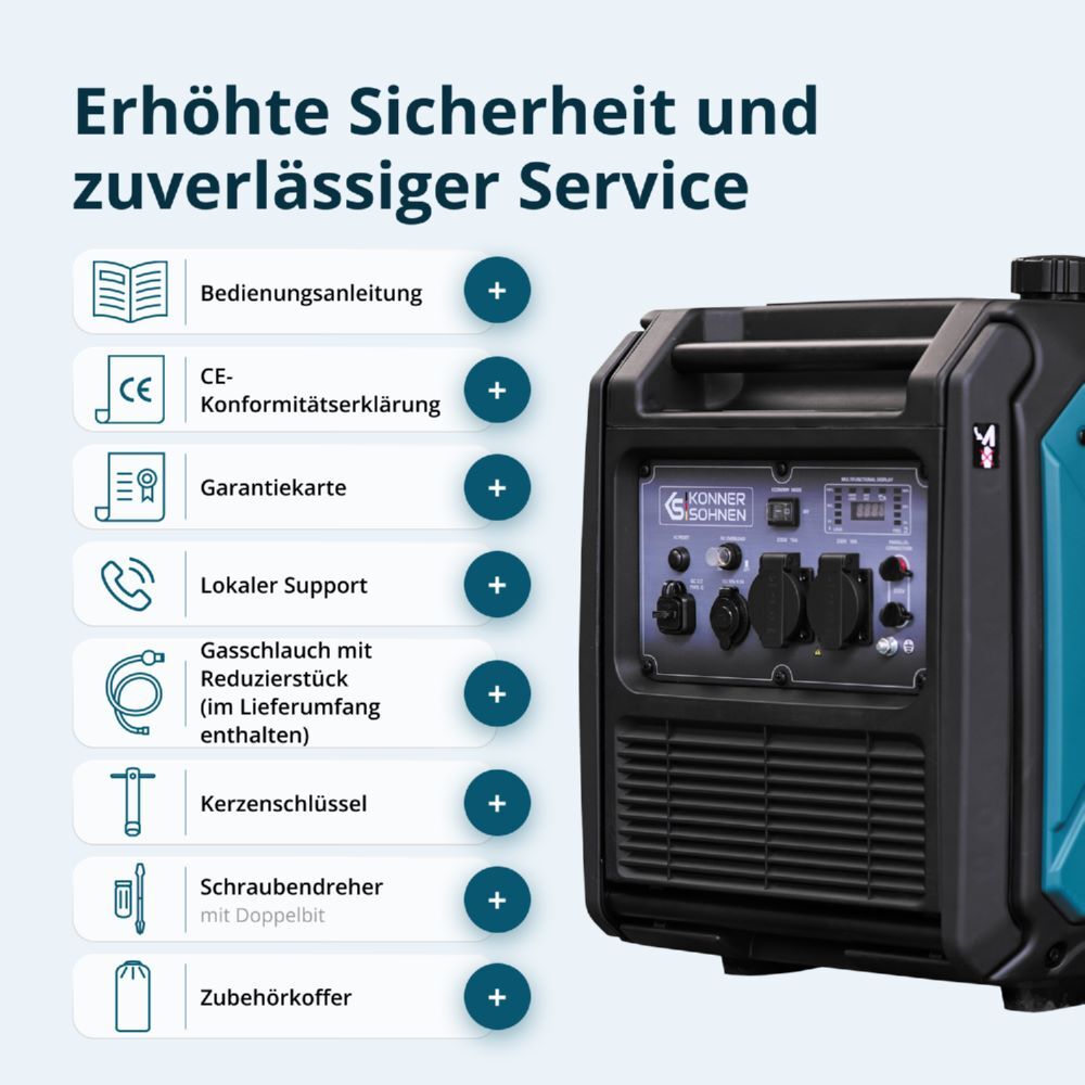 Produktbild Könner & Söhnen LPG/Benzin-Inverter-Generator KS 4000iEG S bild 7