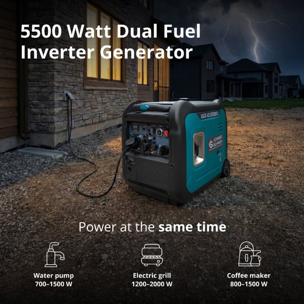 Produktbild Könner & Söhnen LPG/Benzin-Inverter-Generator KS 5500iEG S bild 2