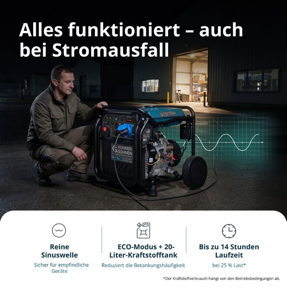 Produktbild Könner & Söhnen LPG/Benzin-Inverter-Generator KS 8100iEG bild 3