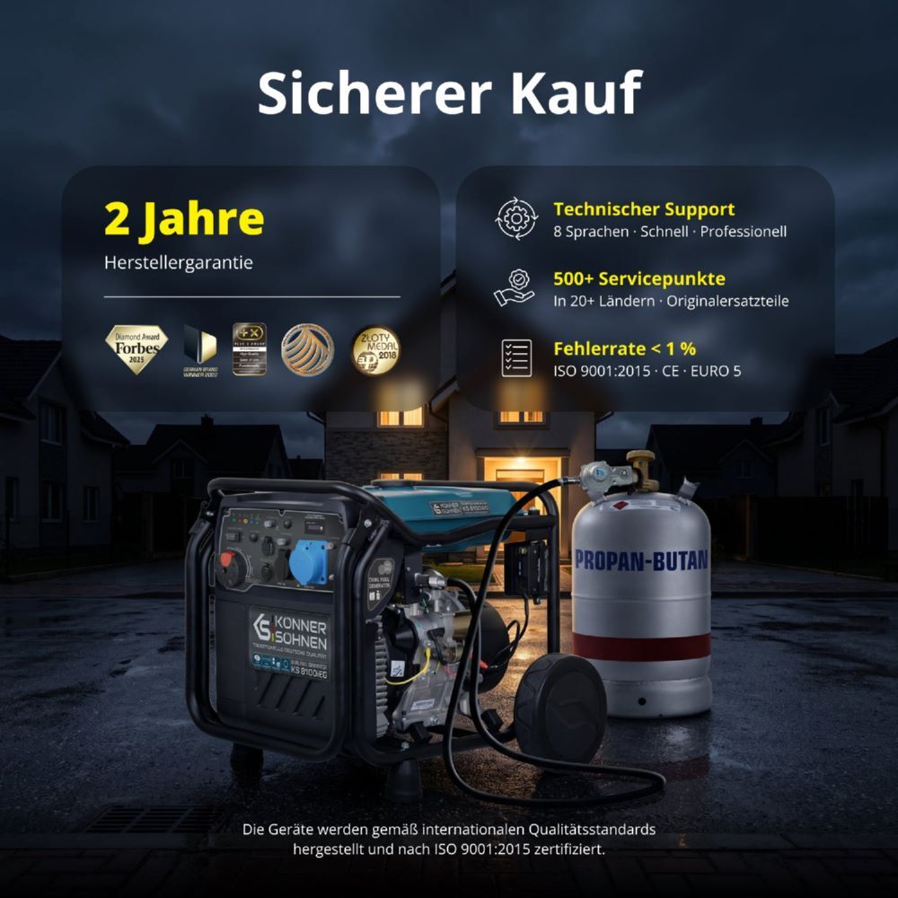 Produktbild Könner & Söhnen LPG/Benzin-Inverter-Generator KS 8100iEG bild 9