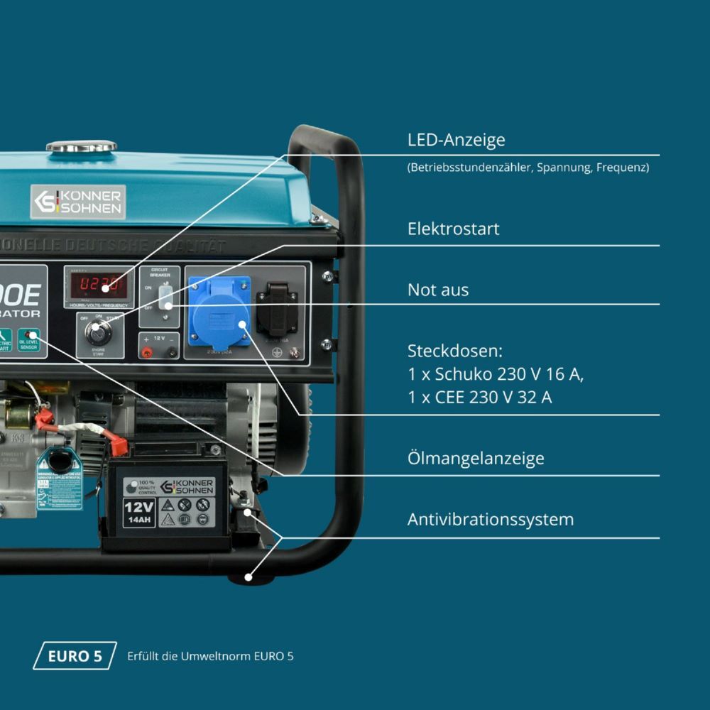 Produktbild Könner & Söhnen Benzin-Generator  KS 10000E bild 9