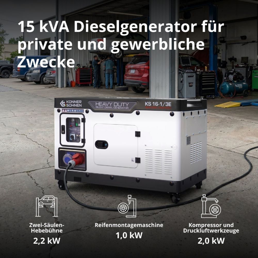 Produktbild Könner & Söhnen Dieselgenerator KS 16-1/3E bild 2