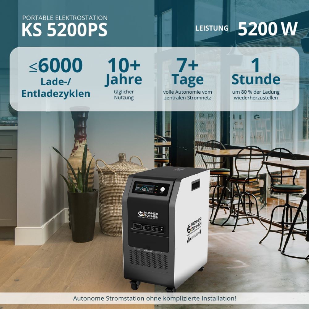 Produktbild Könner & Söhnen Tragbare 3-in-1-Stromstation KS 5200PS bild 2