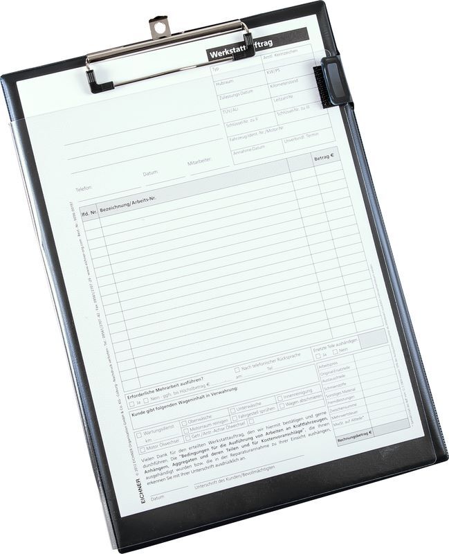 Eichner Auftragstasche Easy Open mit Blockklammer Schwarz Eichner Auftragstasche Easy Open mit Blockklammer Schwarz