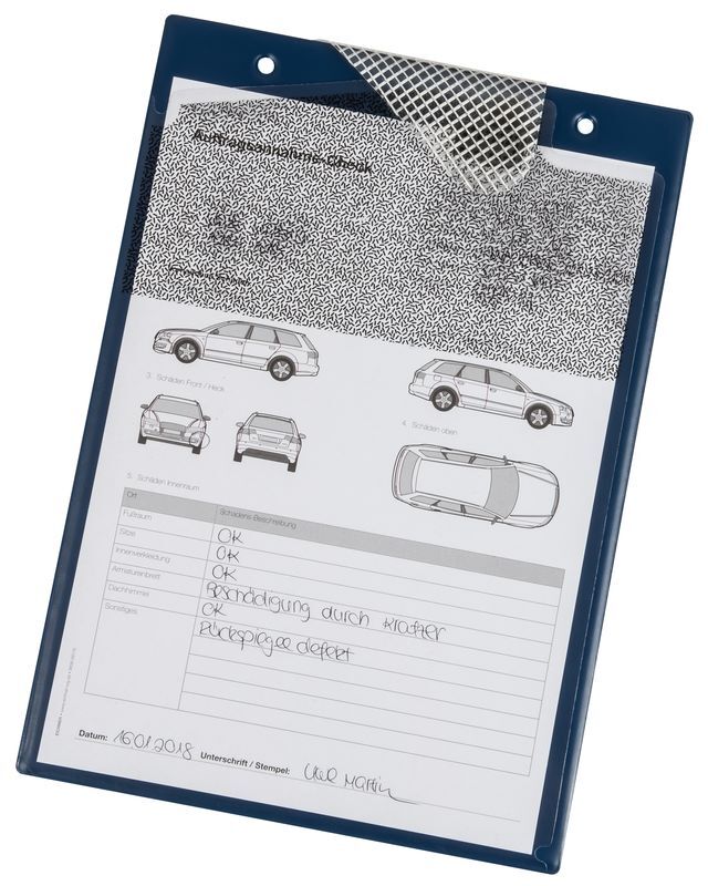 Eichner Auftragstasche Secure mit verpixeltem Adressfeld Blau Produktbild Eichner Auftragstasche Secure mit verpixeltem Adressfeld Blau