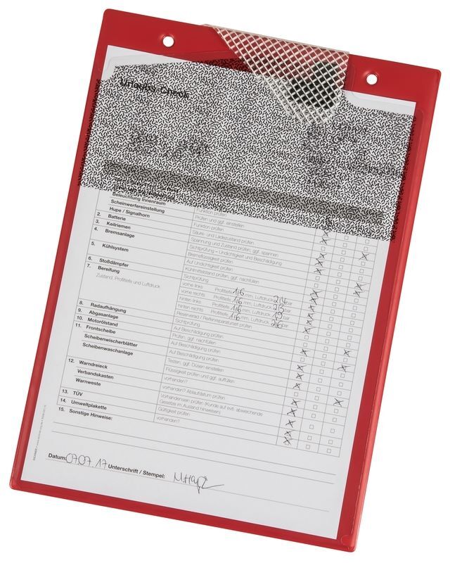 Eichner Auftragstasche Secure mit verpixeltem Adressfeld Rot Produktbild Eichner Auftragstasche Secure mit verpixeltem Adressfeld Rot