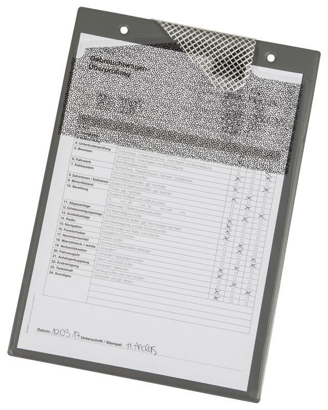 Eichner Auftragstasche Secure mit verpixeltem Adressfeld Grau Produktbild Eichner Auftragstasche Secure mit verpixeltem Adressfeld Grau