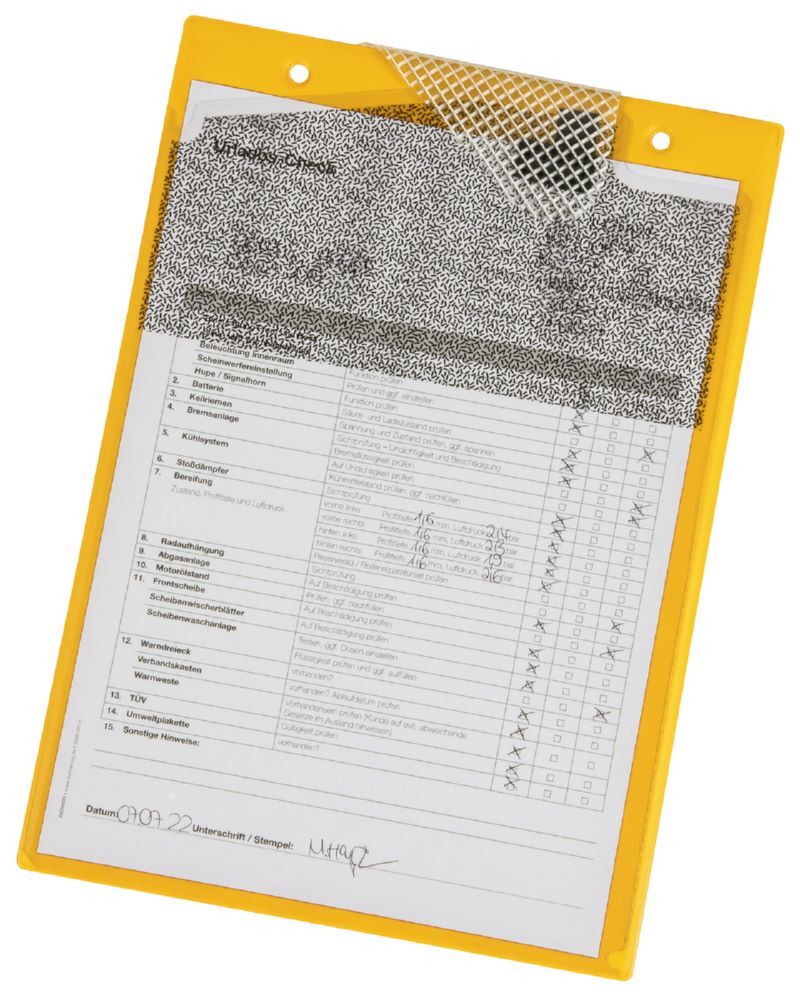 Eichner Auftragstasche Secure mit verpixeltem Adressfeld Gelb Produktbild Eichner Auftragstasche Secure mit verpixeltem Adressfeld Gelb