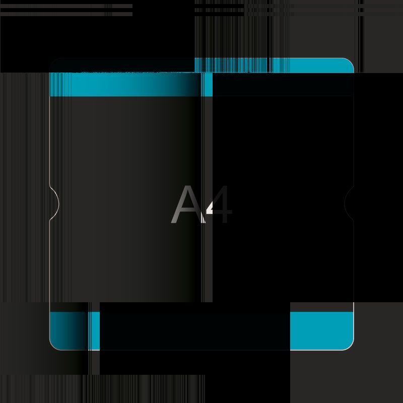 Eichner Bodenbeschriftungstasche A4 offen Rot Produktbild Eichner Bodenbeschriftungstasche A4 offen Rot