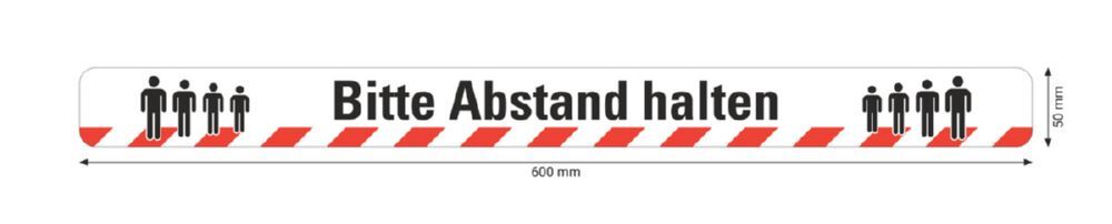 Eichner Bodenmarkierung Bitte Abstand halten Produktbild Eichner Bodenmarkierung Bitte Abstand halten