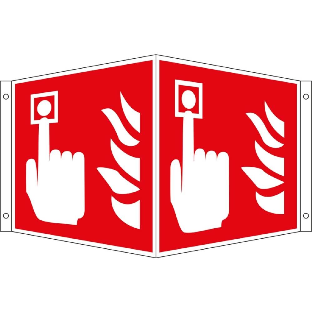 Eichner Brandschutz Winkelschild Brandmeldeteler 20x20cm Produktbild Eichner Brandschutz Winkelschild Brandmeldeteler 20x20cm