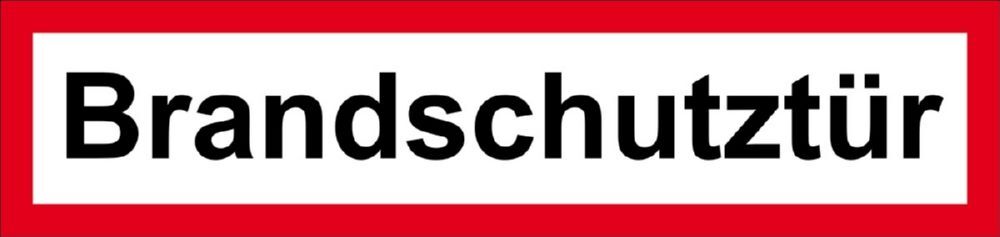 Eichner Brandschutzschild Brandschutztür Aluminium 29,7 x 10,5 cm Produktbild Eichner Brandschutzschild Brandschutztür Aluminium 29,7 x 10,5 cm